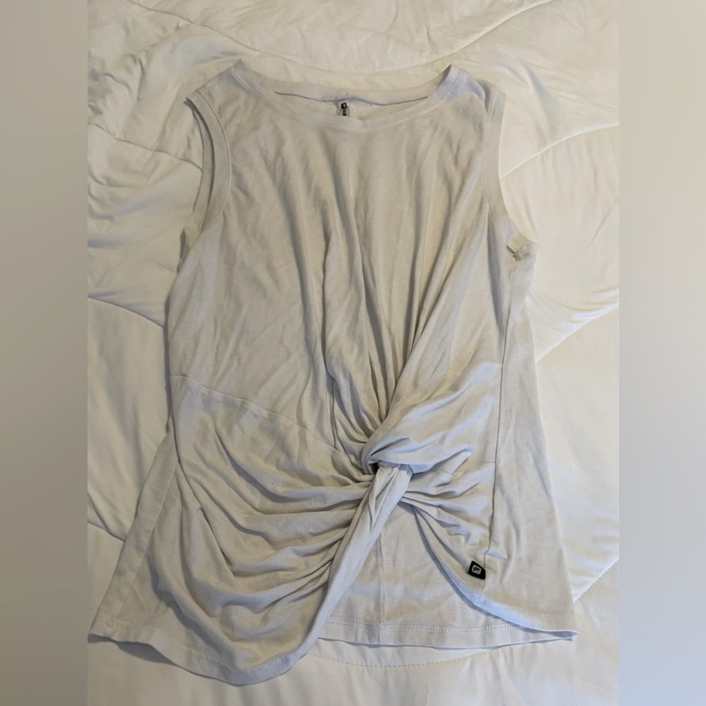 Fabletics White Twist Tank